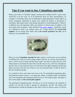 Tips if you want to buy Colombian emeralds