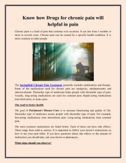 Know how Drugs for chronic pain will helpful in pain