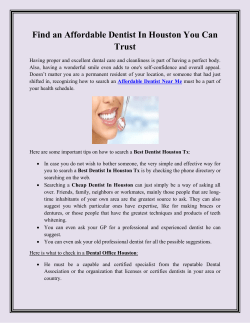 Find an Affordable Dentist In Houston You Can Trust