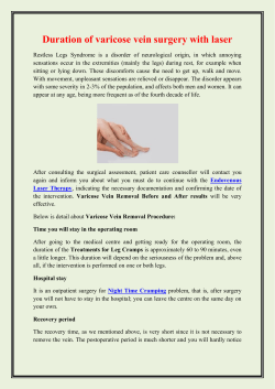 Duration of varicose vein surgery with laser