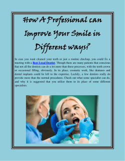 How A Professional can Improve Your Smile in Different ways