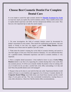 Choose Best Cosmetic Dentist For Complete Dental Care
