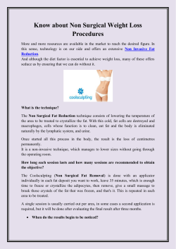 Know about Non Surgical Weight Loss Procedures
