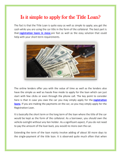 Is it simple to apply for the Title Loan