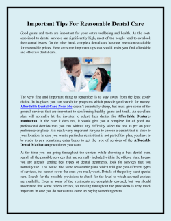 Important Tips For Reasonable Dental Care