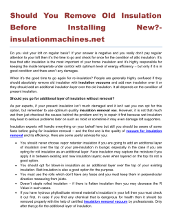 Should You Remove Old Insulation Before Installing New- insulationmachines.net