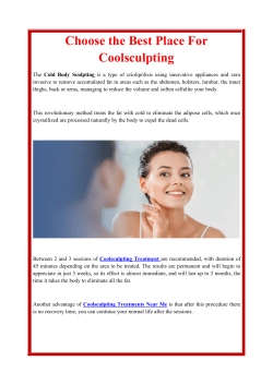 Choose the Best Place For Coolsculpting