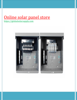 Online solar panel store