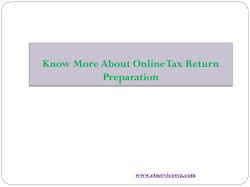 Know More About Online Tax Return Preparation
