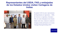 Representantes del USDA, FAS y embajadas de los Estados Unidos visitan Cartagena de Indias