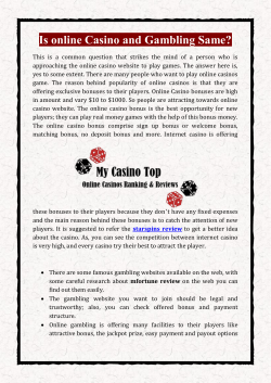 Is online Casino and Gambling Same