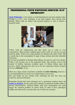 Professional Teeth Whitening Services- is it important