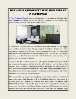 How A Pain Management Specialist Help Me In Acute Pain