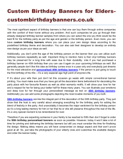 Custom Birthday Banners for Elders custombirthdaybanners.co.uk