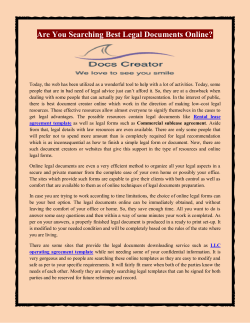 Are You Searching Best Legal Documents Online