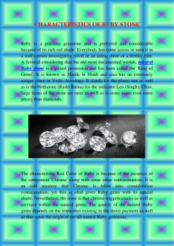 CHARACTERISTICS OF RUBY STONE