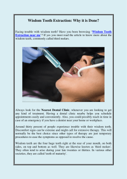 Wisdom Tooth Extraction Why it is Done