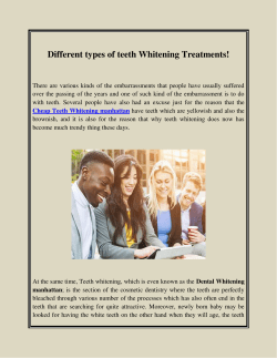Different types of teeth Whitening Treatments!