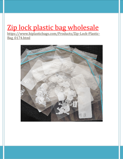 Zip Lock Plastic Bag