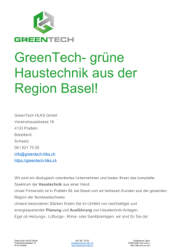 GreenTech HLKS Info