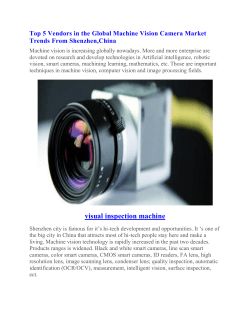Top 5 Vendors in the Global Machine Vision Camera Market Trends From Shenzhen