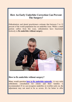 How An Early Underbite Correction Can Prevent The Surgery