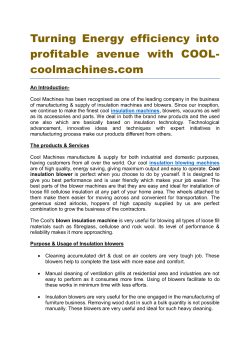 Turning Energy efficiency into profitable avenue with COOL- coolmachines.com