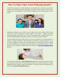 How To Find A Best Teeth Whitening Dentist