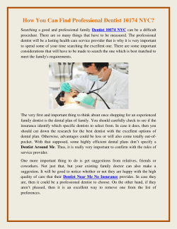 How You Can Find Professional Dentist 10174 NYC