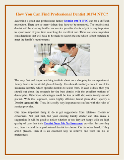 How You Can Find Professional Dentist 10174 NYC