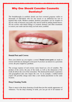 Why One Should Consider Cosmetic Dentistry