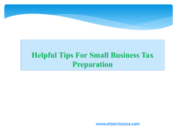 Helpful Tips For Small Business Tax Preparation